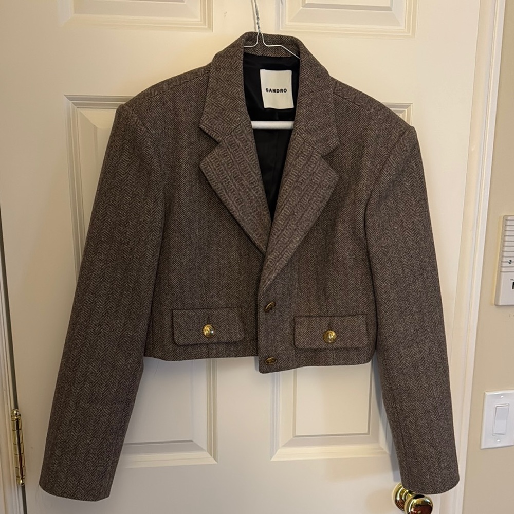 SANDRO cropped jacket/blazer